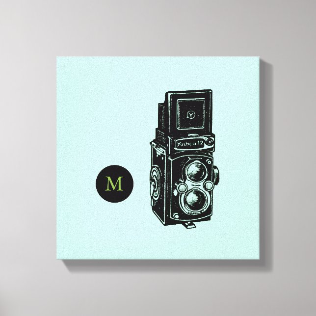 Vintage Illustration Camera 1 Monograma Canvas (Frente)