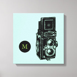 Vintage Illustration Camera 1 Monograma Canvas