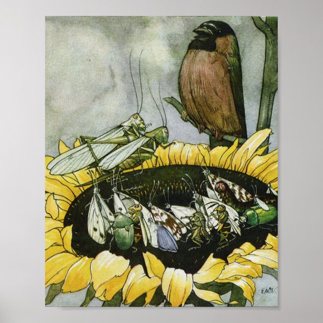 Vintage Illustration Else Wenz Vietor Poster (Frente)
