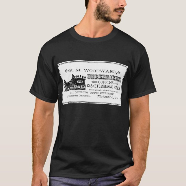 Vintage Illustration Mens Black T-shirt (Frente)