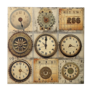 Vintage Industrial Grunge Azulejo