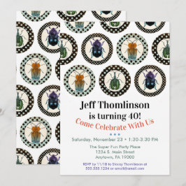 Vintage Insetos Festa de Ciência do Convite de Ani