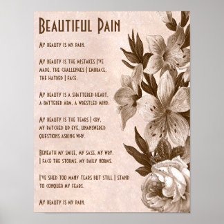 Vintage Inspirational Beauighely Pain Potry Poster