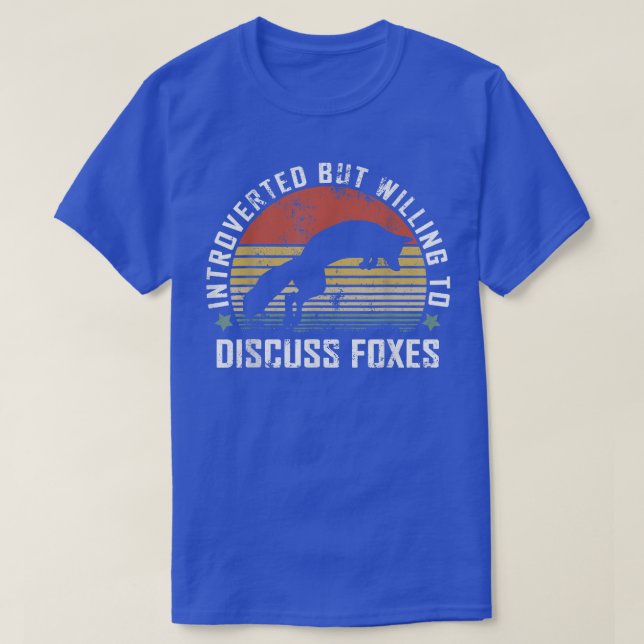 Vintage Introverted Funny Foxes Lovers Fox T-Shirt (Frente do Design)