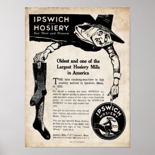 Vintage Ipswich Hosiery Co. Impressão