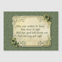 Vintage Irish Blessing e Shamrocks
