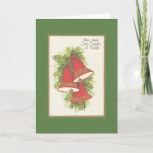 Vintage Irmão Italiano em Direito Cartão de Natal