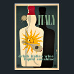 Vintage Itália Álcool Liceur Vinho Deco Poster<br><div class="desc">Impressão de reprodução de uma poster de publicidade para uma Marca de Álcool Italiano — poster de Arte Retroativa. Digitalmente remodelado para trazer as cores originais,  ainda melhores e corrigir tantas imperfeições quanto possível.</div>