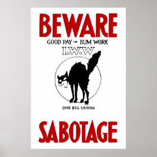 Vintage IWW Propaganda Poster