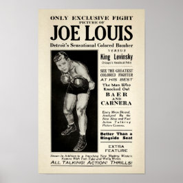 Vintage Joe Lewis Fight Poster