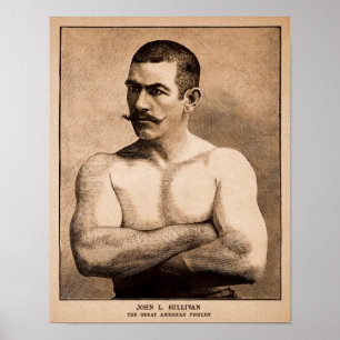 Vintage John L. Sullivan Advertisement Poster
