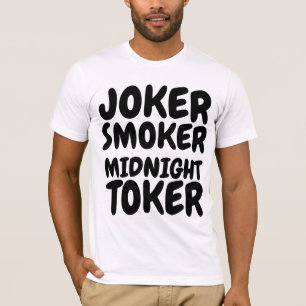 Vintage JOKER SMOKER MIDNIGHT TOKER T-shirts mascu