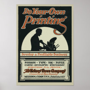 Vintage Kelsey poster "Faça sua própria impress