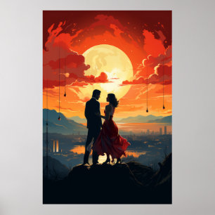 Vintage La Land Movie Poster - Hollywoo clássico