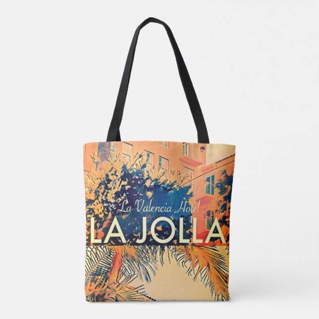 Vintage La Valencia Hotel Tote Bag (Verso)
