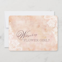 Vintage Lace Rosas Velha Rapariga De Casamento De 