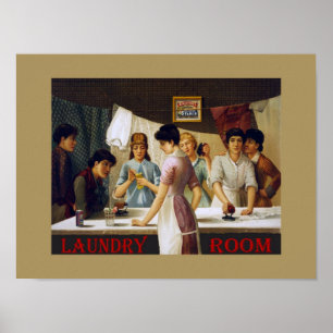 Vintage Laundry Room Poster
