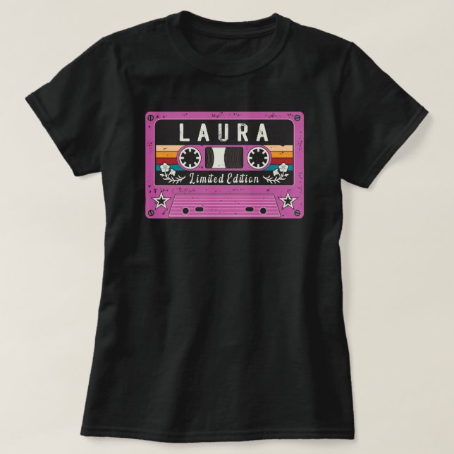 Vintage Laura Name T-Shirt (Frente do Design)