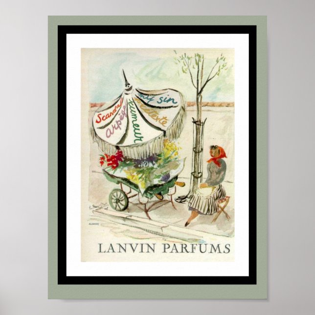 Vintage Lavin Parfums Advertisement Poster (Frente)
