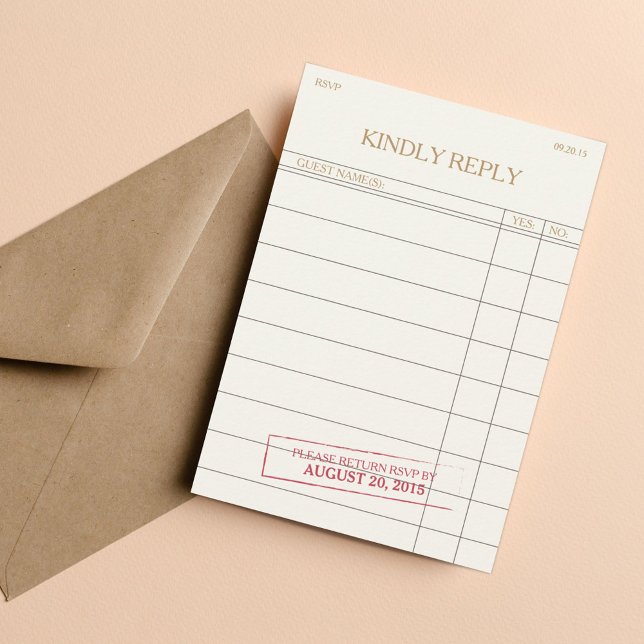 Vintage Library Card RSVP (Criador carregado)