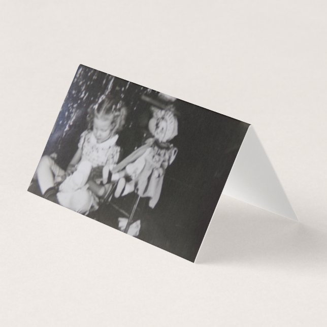 Vintage Lil Girl With Dols on Christmas Cards (Frente)