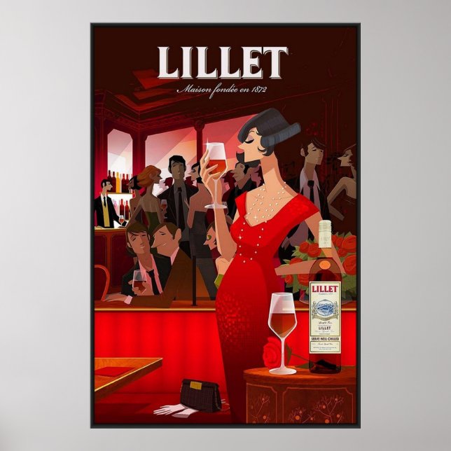 Vintage Lillet poster (Frente)