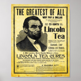Vintage Lincoln Herbal Remedy Tea Impressão
