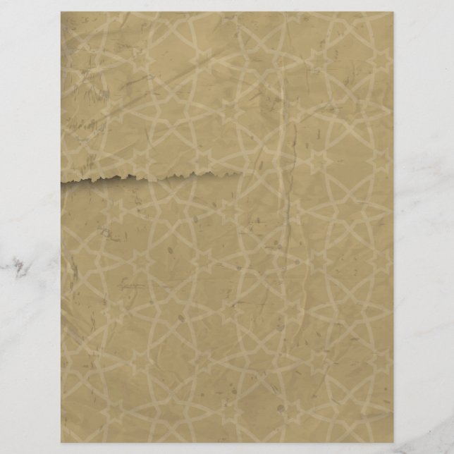 Vintage Linen Stars Papel Letreiro (Frente)