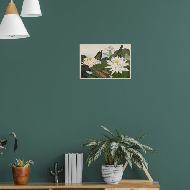 Vintage - Lírios de Impressão de água japoneses (Sala de Estar 1)