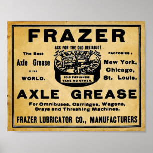 Vintage Look Frazers Axel Grease Impressão
