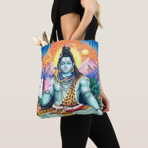 Vintage Lord Shiva Yoga Tote Bag Espiritual