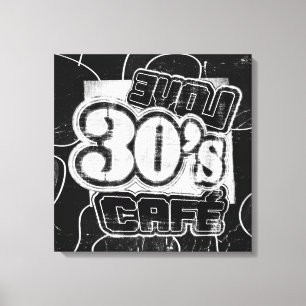 Vintage Love 30's Cafe - Canvas