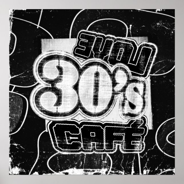 Vintage Love 30's Cafe - Poster (Frente)