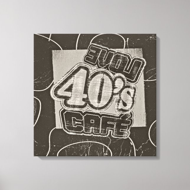 Vintage Love 40's Cafe - Canvas (Frente)