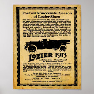 Vintage Lozier Automobile Impressão