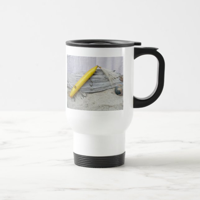 Vintage Lure Yellow Goo Eyes Caneca de viagem (Direita)