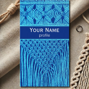 vintage Macramé aparência no3 Cartão de visita