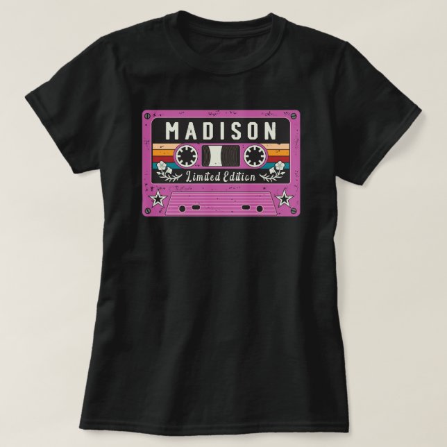 Vintage Madison Name T-Shirt (Frente do Design)