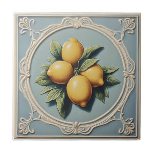 Vintage Majolica Azulejos de Lemon