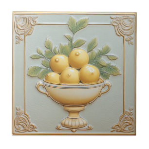 Vintage Majolica Azulejos de Lemon