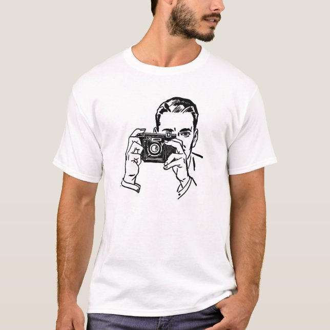 Vintage Man with Camera T-Shirt (Frente)