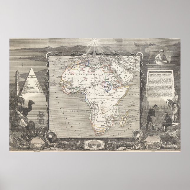 Vintage Map of Africa poster (Frente)