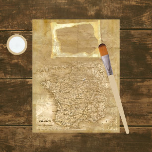 Vintage Map Scrapbook Paper