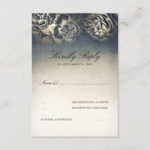 Vintage Marinho Blue e Dourado RSVP