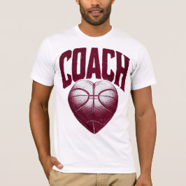 Vintage Maroon Coach Basbol T-Shirt