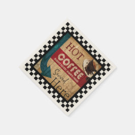 Vintage marquee café, guardanapos