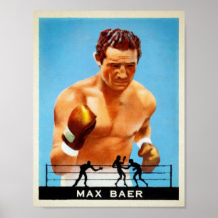 Vintage Max Baer Cigarette Poster