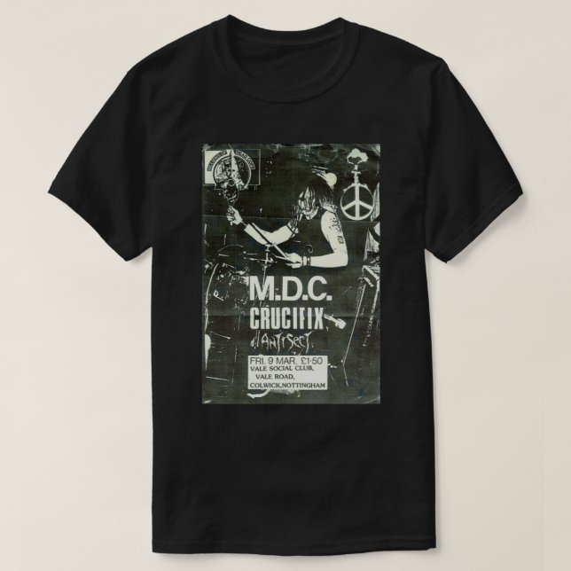 Vintage MDC Punk Show Flyer Classic T-Shirt (Frente do Design)