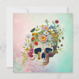 Vintage medicina anatomia crânio florista médico