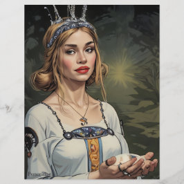 Vintage Medieval Bride Tiara Scrapbook Paper